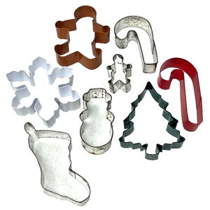 Aluminum Cookie Cutters Lot of‎ 8 Vintage Metal Various Shapes